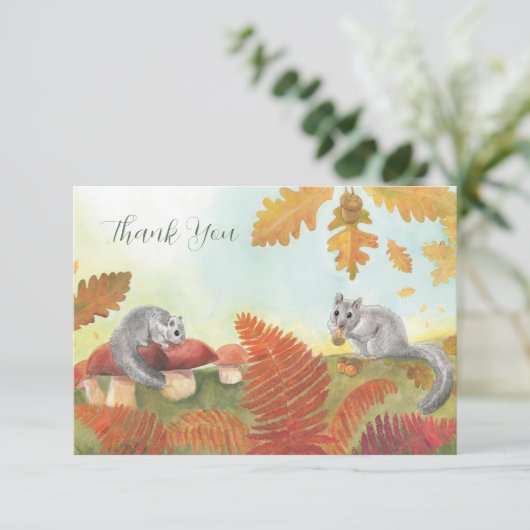 Essbare Dormice (Glis glis) in der Natur Dankeskarte (Stehend Vorderseite)