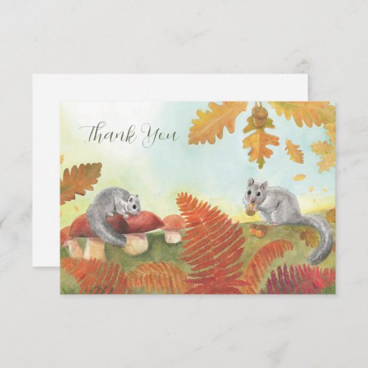 Essbare Dormice (Glis glis) in der Natur Dankeskarte (Vorne/Hinten)