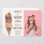 Essbare Eiscreme Foto Einladung (Vorne/Hinten)