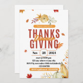 Essbare Erntedank Einladung, danke Einladung (Vorne/Hinten)