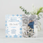 Essbare Frozen Geburtstags-Foto Einladung (Stehend Vorderseite)