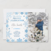 Essbare Frozen Geburtstags-Foto Einladung (Vorderseite)