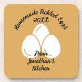 Essbare gepflückte Eier Getränkeuntersetzer (Vorderseite)