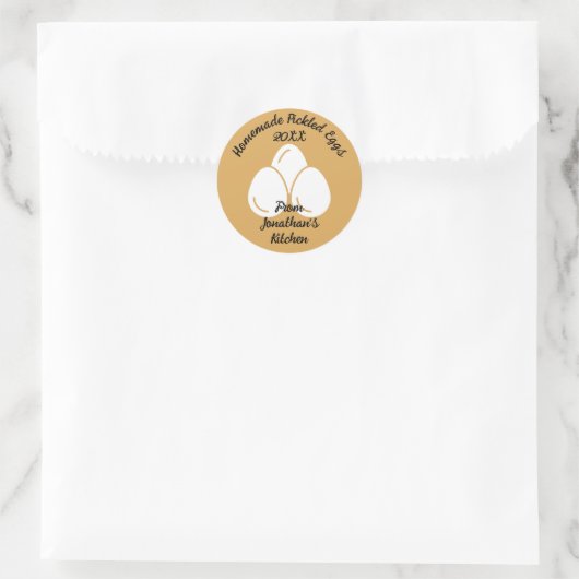 Essbare gepflückte Eier Runder Aufkleber (Tasche)