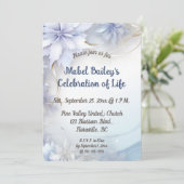 Essbare helle Blumen Blumen Feier des Lebens Einladung (Stehend Vorderseite)