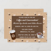 Essbare Kaffee und Konversation Einladung (Vorne/Hinten)