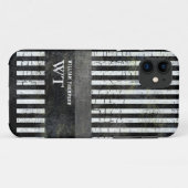 essbare, moderne weiße Streifen auf schwarz Case-Mate iPhone Hülle (Rückseite (Horizontal))