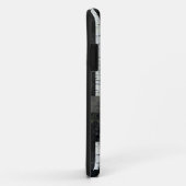 essbare, moderne weiße Streifen auf schwarz Case-Mate iPhone Hülle (Hinten/Rechts)