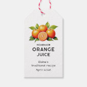 Essbare Orangensaftmarke Geschenkanhänger (Vorderseite)