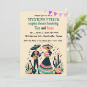 Essbare Paare Fiesta Dusche Einladung (Stehend Vorderseite)