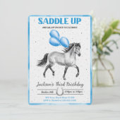 Essbare Pferde zum Geburtstag Einladung (Stehend Vorderseite)