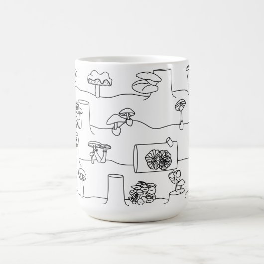 Essbare Pilz-Gemisch-Skizze-Tasse Kaffeetasse (Mittel)