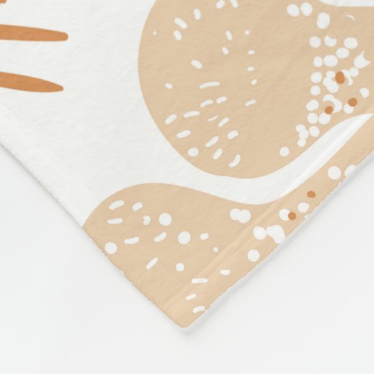 Essbare Pilze Linocut Vintages Muster Fleecedecke (Ecke)