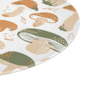 Essbare Pilze Linocut Vintages Muster Schneidebrett (Ecke)