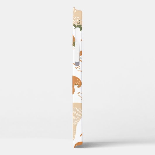 Essbare Pilze nahtlos Muster. Linocut alt Case-Mate iPhone Hülle (Rückseite / Links)