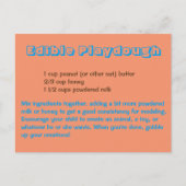 Essbare Playdough mit blauem Schriftart Postkarte (Vorderseite)