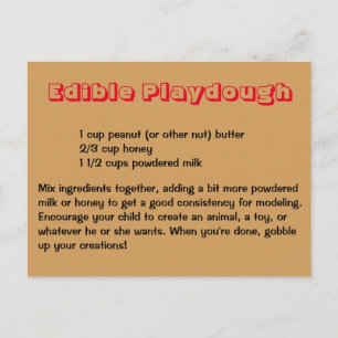 Essbare Playdough Postcard Postkarte