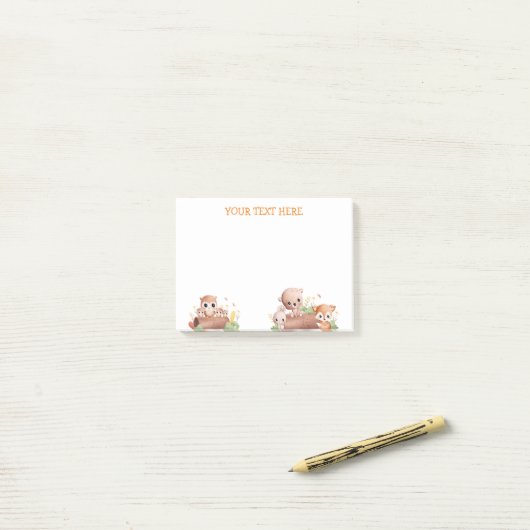 Essbare Post It Notes Niedlicher Tiere Happy Face Post-it Klebezettel (Auf Schreibtisch)