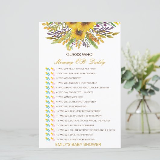 Essbare Ratschläge, wer, Mama oder Vater Baby Dusc (Stehend Vorderseite)