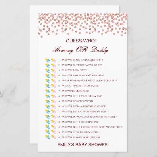 Essbare Ratschläge, wer, Mama oder Vater Baby Dusc (Vorne/Hinten)