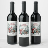 Essbare Santa Wine Flasche Weinetikett (Flaschen)