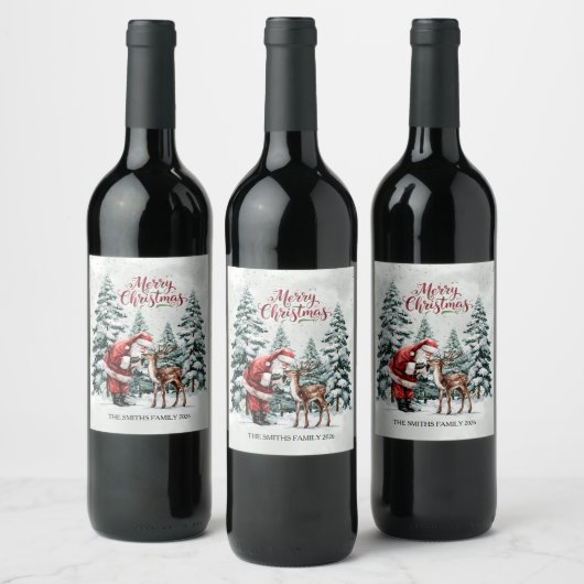 Essbare Santa Wine Flasche Weinetikett (Flaschen)
