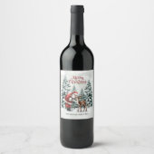 Essbare Santa Wine Flasche Weinetikett (Vorderseite)