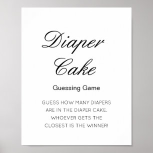Essbare Schätzung Wie viele Windeln Kuchen Baby Du Poster