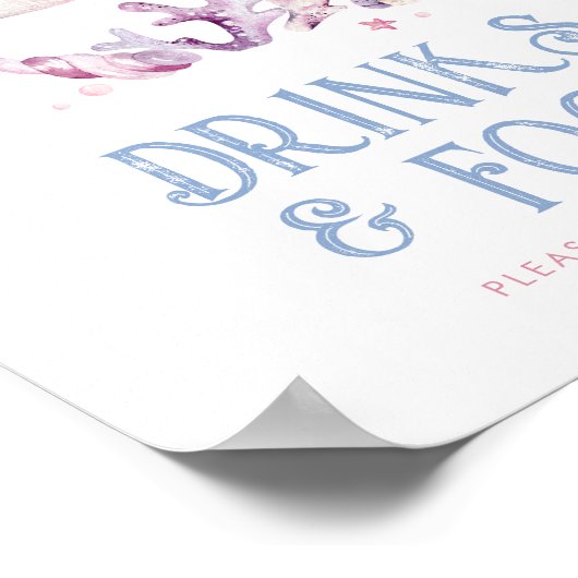 Essbare Speisen und Getränke Poster (Ecke)