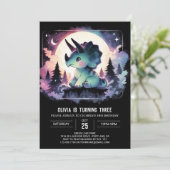 Essbare Triceratops Geburtstag Einladung (Stehend Vorderseite)