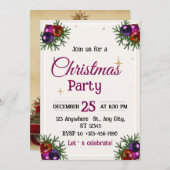 Essbare Weihnachtsbaumeinladung Feiertagskarte (Vorne/Hinten)