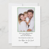 Essbare Weihnachtskarte des Weihnachtsmanns Feiertagskarte (Rückseite)