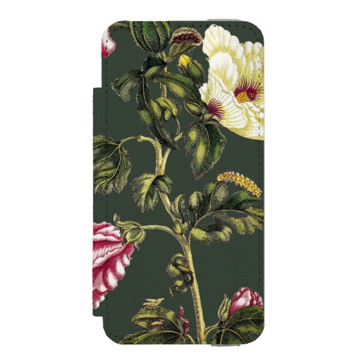 Essbarer Eibisch Incipio iPhone Geldbeutel-Hülle (Folio Vorderseite)