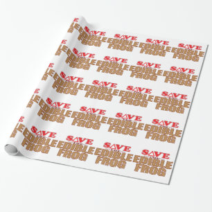 Essbarer Frosch retten Geschenkpapier