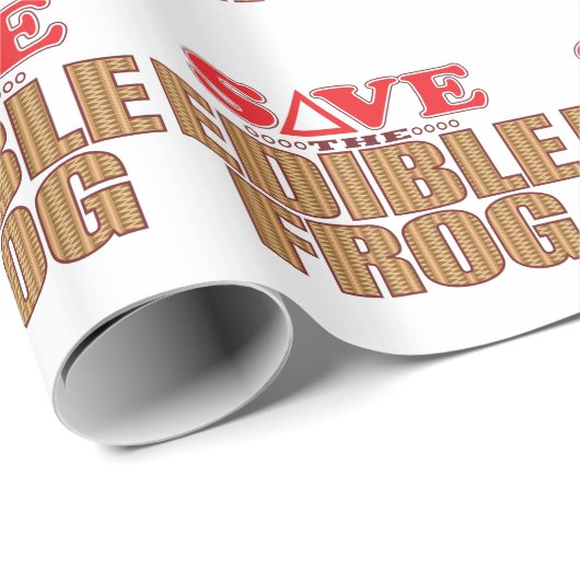 Essbarer Frosch retten Geschenkpapier (Rolleneckpunkt)