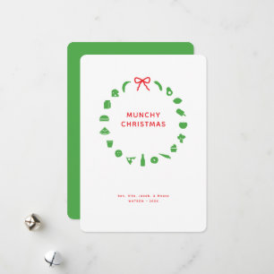 Essbarer Weihnachtskranz, Farbe editierbar, Festli Feiertagskarte