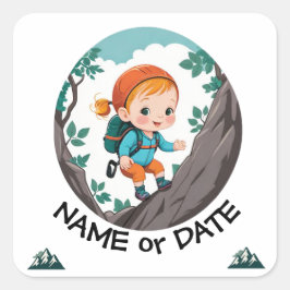 Essbarer Zuckerguss Quadratischer Aufkleber