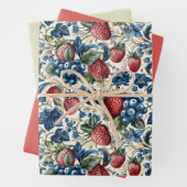Essbares Farbgeschenk Erdbeere Heidelbeere Berries Geschenkpapier Set (Beispiel)