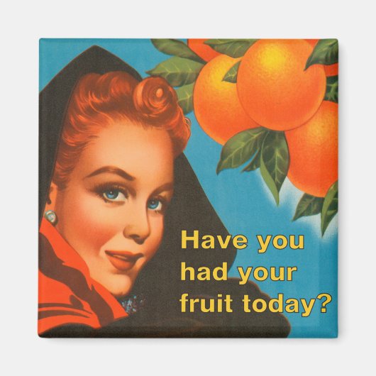 Esse Früchte Vintage-Design Magnet (Vorne)
