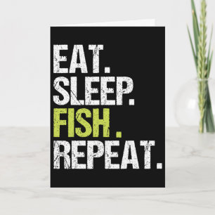 Esse Schlafe Fische Wiederhole Shirt Angeln Fische Karte