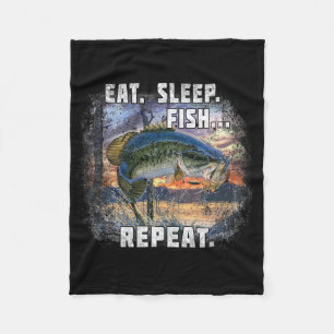 Esse Schlafe Fische Wiederhole Shirt Fischen Fisch Fleecedecke