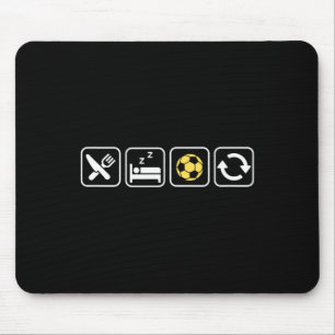 Esse Schlafe Fußball Wiederhole Spaß Bekleidung Fü Mousepad