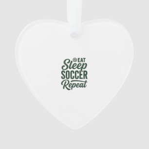 Esse Schlafe Fußball Wiederhole Vintage-Shirt-Desi Ornament