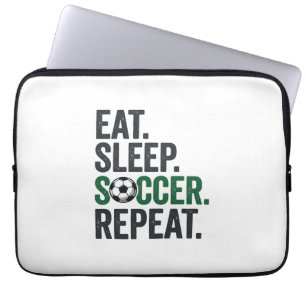 Esse Schlafe Fußball Wiederhole Vintage T-Shirt De Laptopschutzhülle