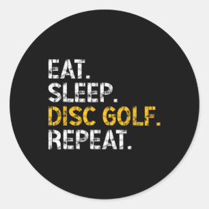 Esse Schlafen Disc Golf Wiederholen Disc Golf Spie Runder Aufkleber