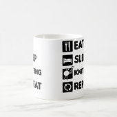 Esse Schlafen Wiederholen Design Stricken Oma Kaffeetasse (Mittel)