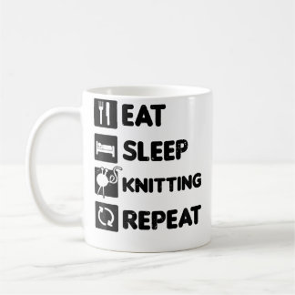 Esse Schlafen Wiederholen Design Stricken Oma Kaffeetasse