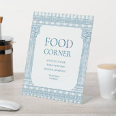 Essecke mit blauem Tempel Sockelschild (In SItu)