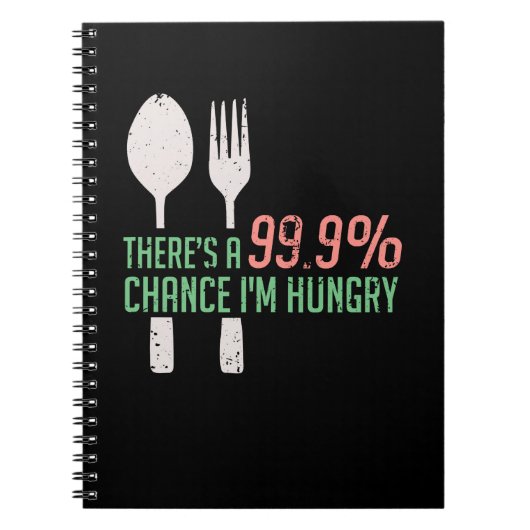 Essen - 99,9% Chance, dass ich Hunger habe Notizblock (Vorderseite)