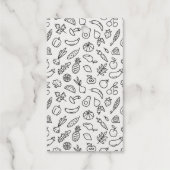 Essen auf dem Tisch Geschenkanhänger (Rückseite)